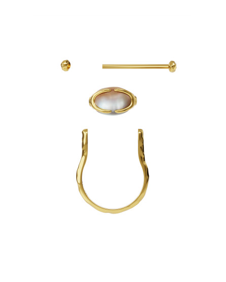 Ring Perlyna - Twist collection gilding