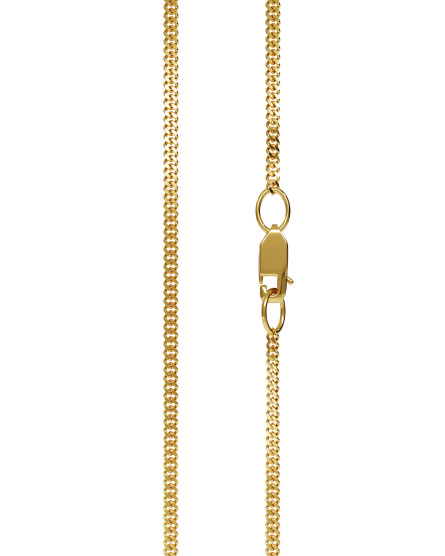 Silver chain with gold plating 55cm of armor weave