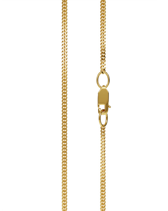 Silver chain with gold plating 55cm of armor weave