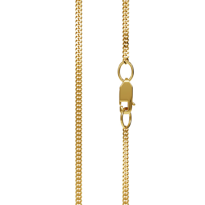 Silver chain with gold plating 55cm of armor weave