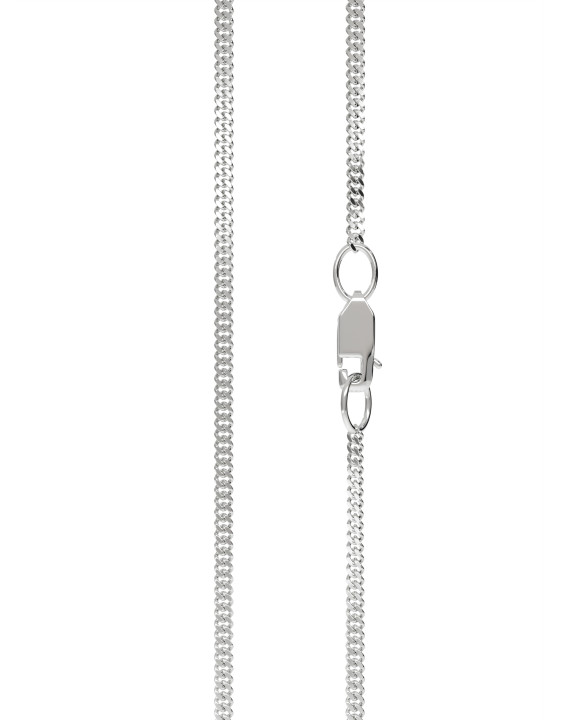 Silver chain 55cm armored weave