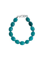 Bracelet with aquamarine silver