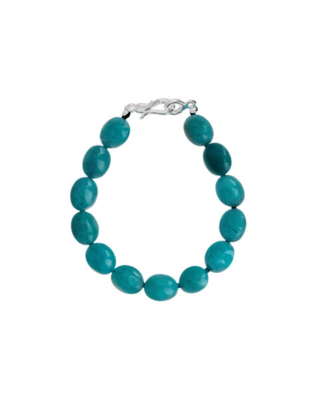 Bracelet with aquamarine silver