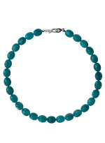 Pendant-necklace with with aquamarine silver