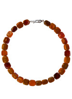 Pendant-necklace with orange agate silver