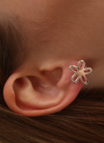 Earrings Flowers silver