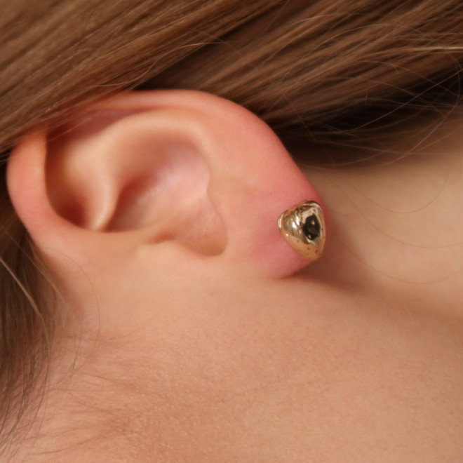 Сережка Полуничка з додатковою сережкою - Summer in the village