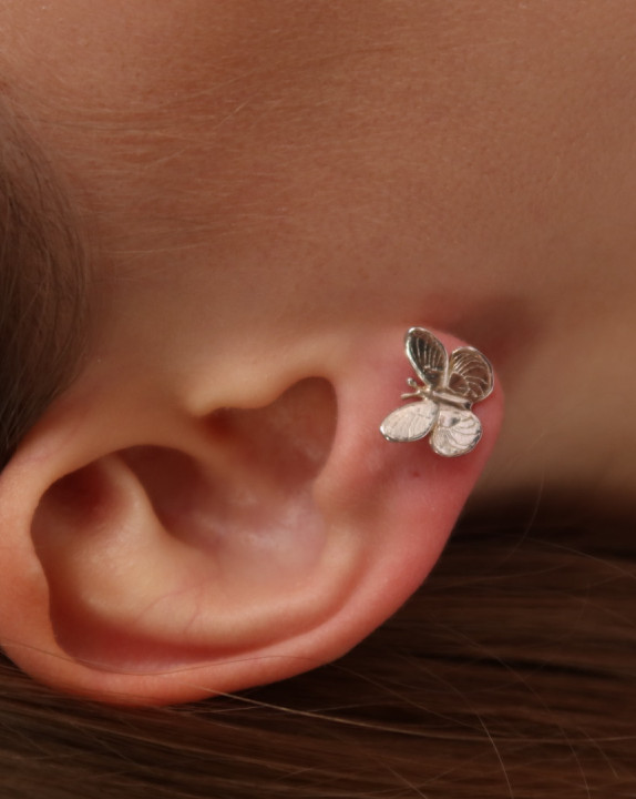 Сережка Метелик з додатковою сережкою - Summer in the village