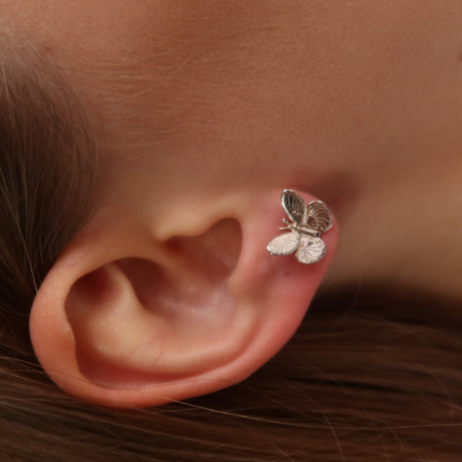 Сережка Метелик з додатковою сережкою - Summer in the village