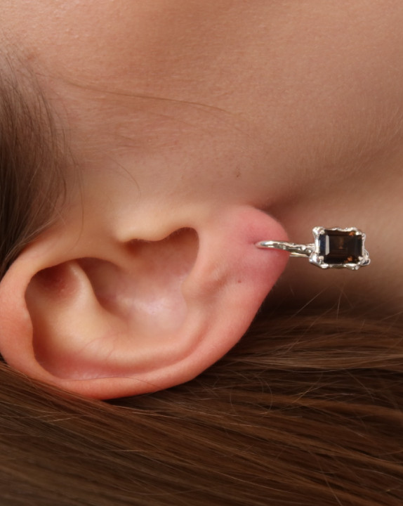 Earrings new classic w/ rauchtopaz